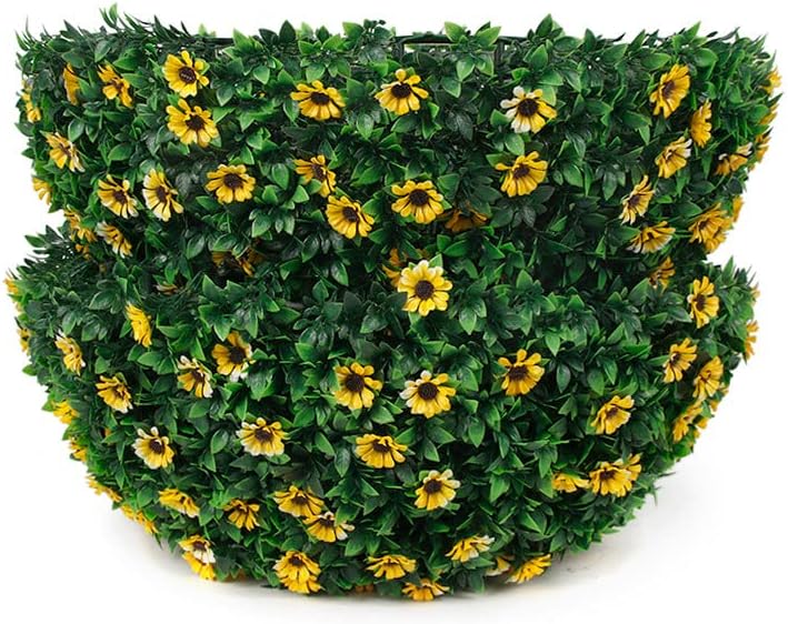365 Curb Appeal - 21" XL Sunflower Topiary Ball | Artificial Spheres | Garden Spheres | Outdoor Topiary Ball | Decorative Plant Balls | Hanging Flower Ball | Topiary Balls Decor | UV Protected - Image 7