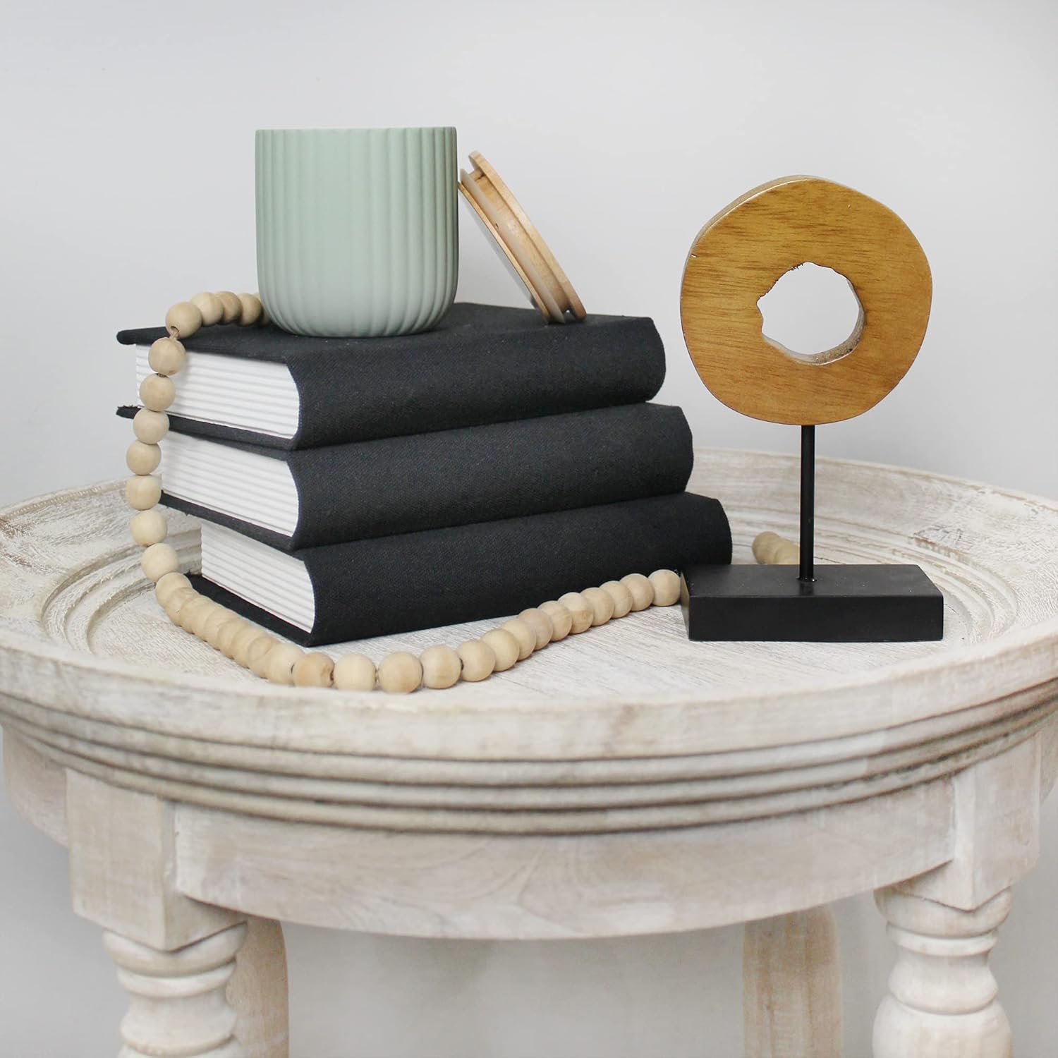 AuldHome Faux Book Stack (Black, Set of 3); Decorative Books for DIY Crafts and Home Decor - Image 4