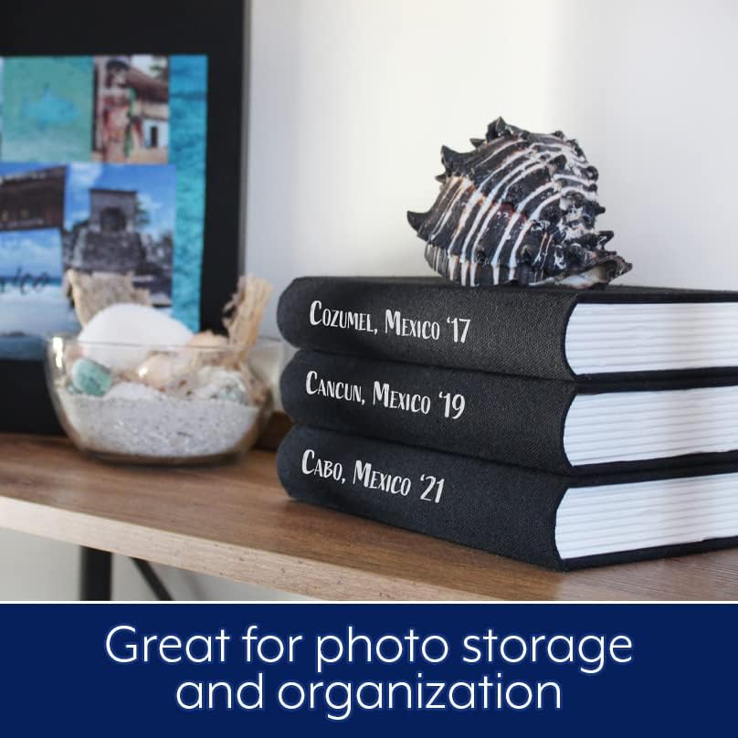 AuldHome Faux Book Stack (Black, Set of 3); Decorative Books for DIY Crafts and Home Decor - Image 6