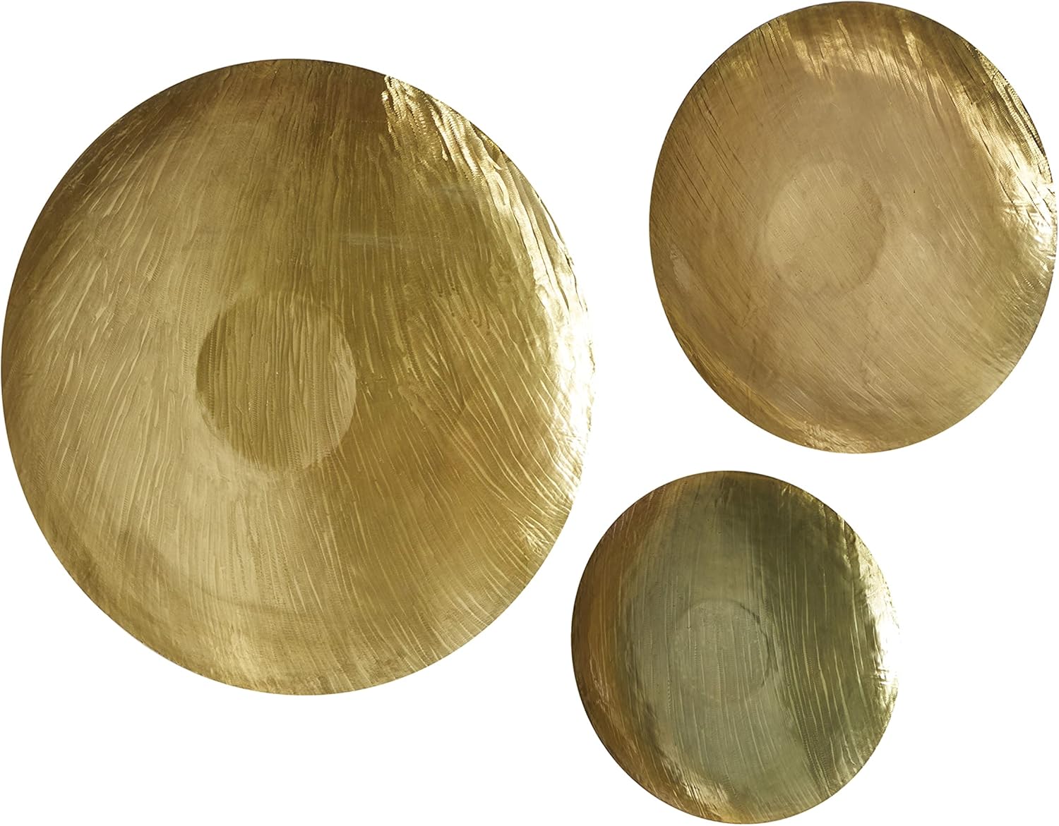 Deco 79 Metal Plate Large Metallic Disk Wall Decor, Set of 3 37", 27", 21"H, Copper - Image 4