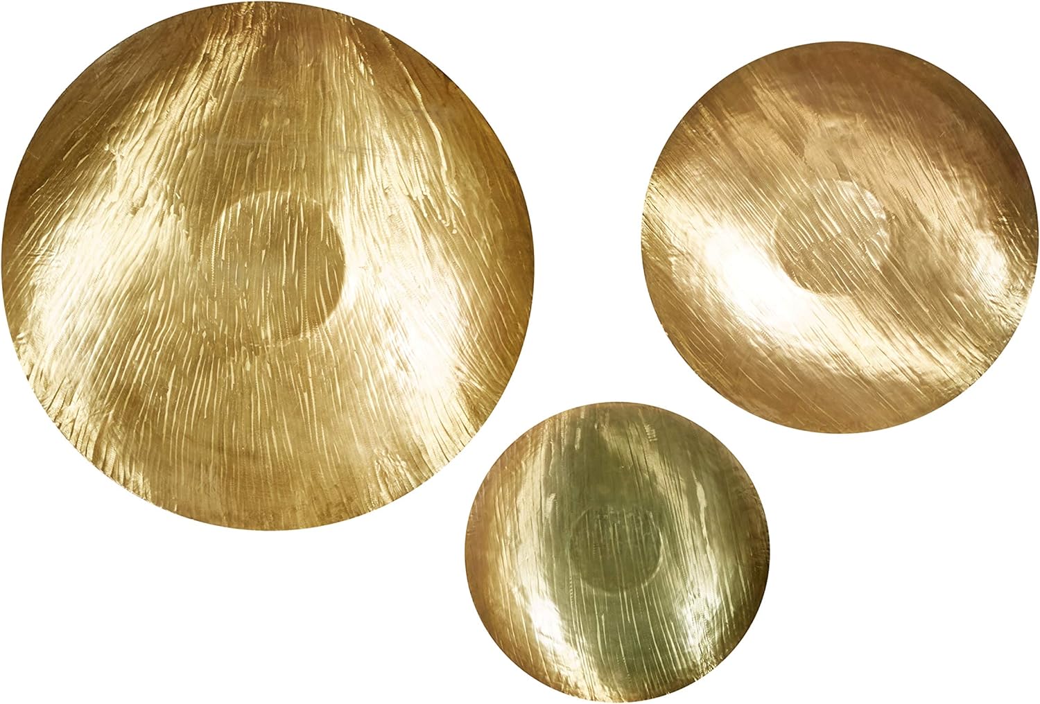 Deco 79 Metal Plate Large Metallic Disk Wall Decor, Set of 3 37", 27", 21"H, Copper - Image 2