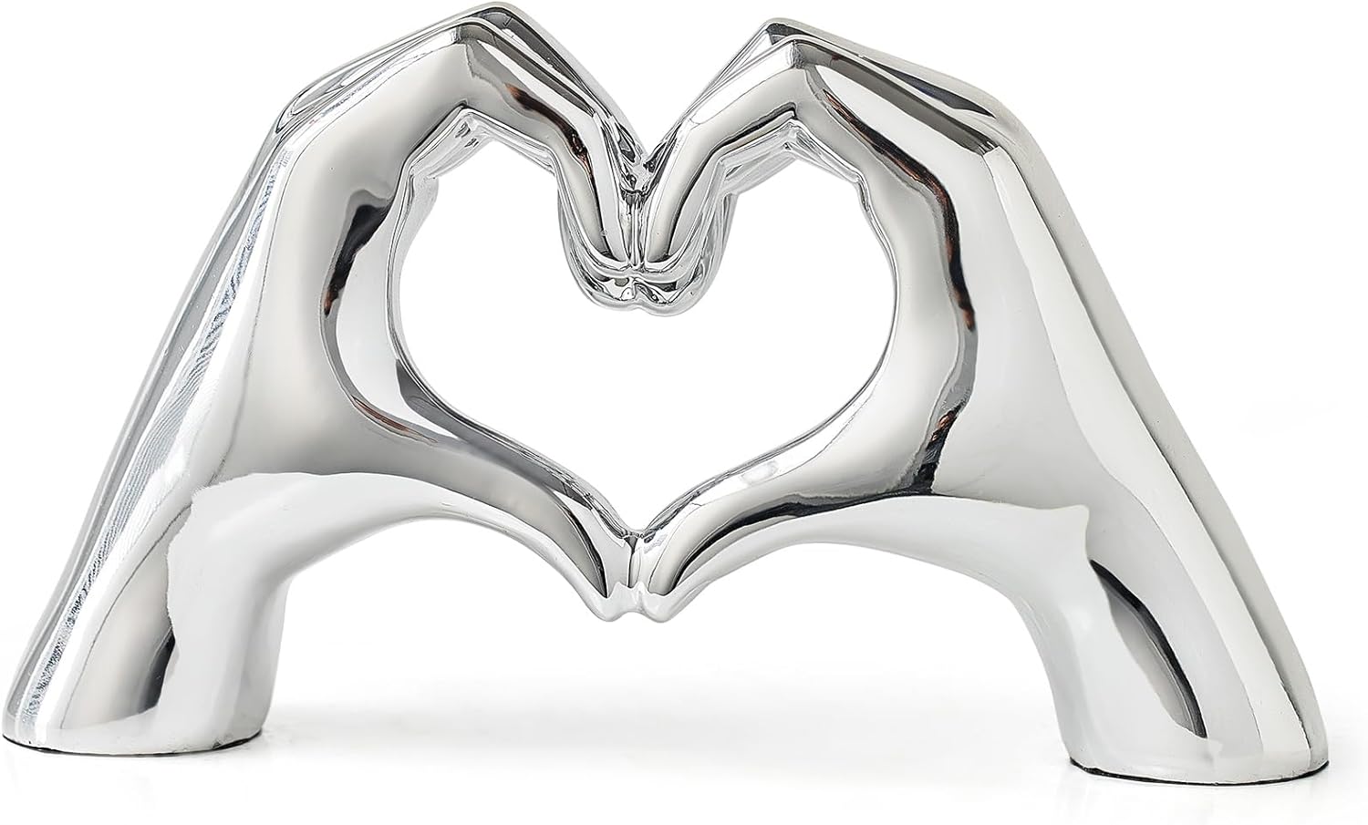 FJS Home Decor Black Love Finger Gesture Statue, Modern Art Sculpture Home Decorations for Living Room Bedroom Shelf Coffee Table Centerpiece, Gift for Women Wedding 5.5" W x 9.8" H - Image 9