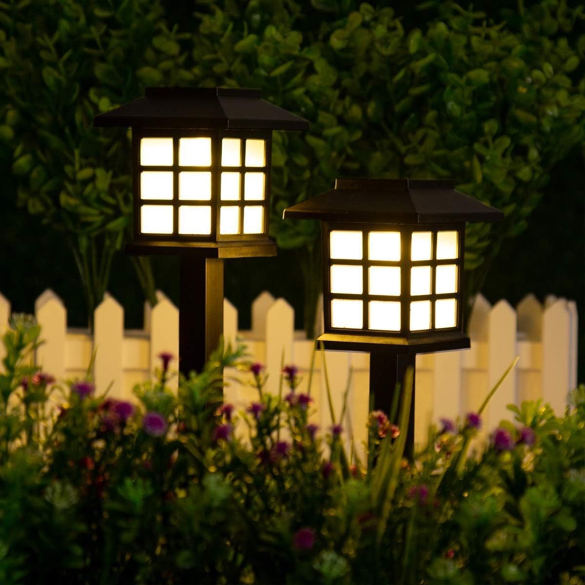 GIGALUMI Solar Outdoor Lights，8 Pack LED Solar Lights Outdoor Waterproof, Solar Walkway Lights Maintain 10 Hours of Lighting for Your Garden, Landscape, Path, Yard, Patio, Driveway - Image 6