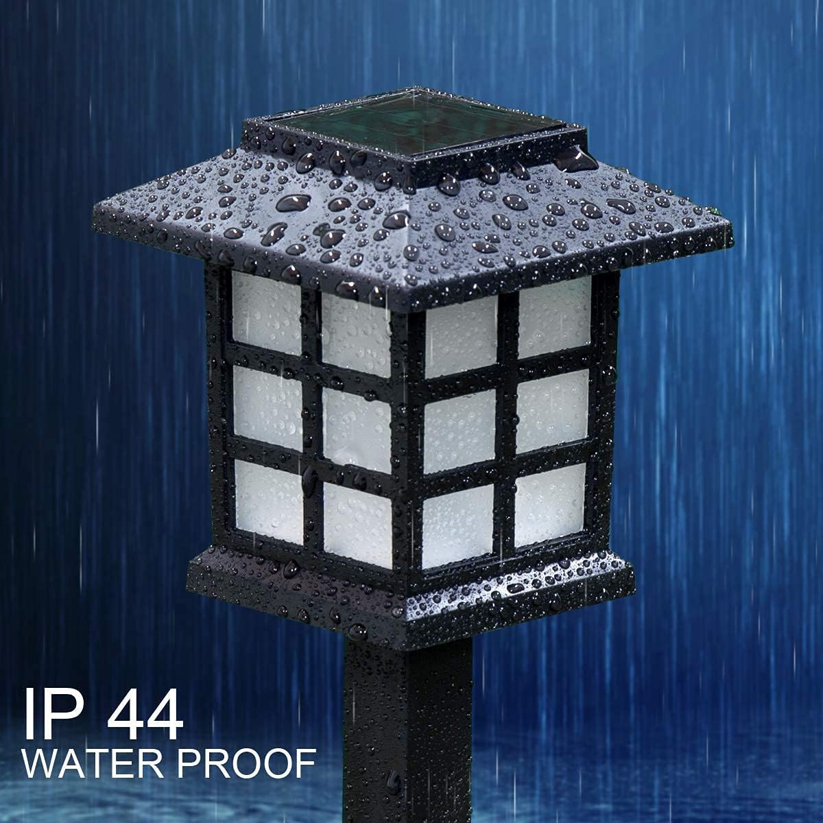 GIGALUMI Solar Outdoor Lights，8 Pack LED Solar Lights Outdoor Waterproof, Solar Walkway Lights Maintain 10 Hours of Lighting for Your Garden, Landscape, Path, Yard, Patio, Driveway - Image 3
