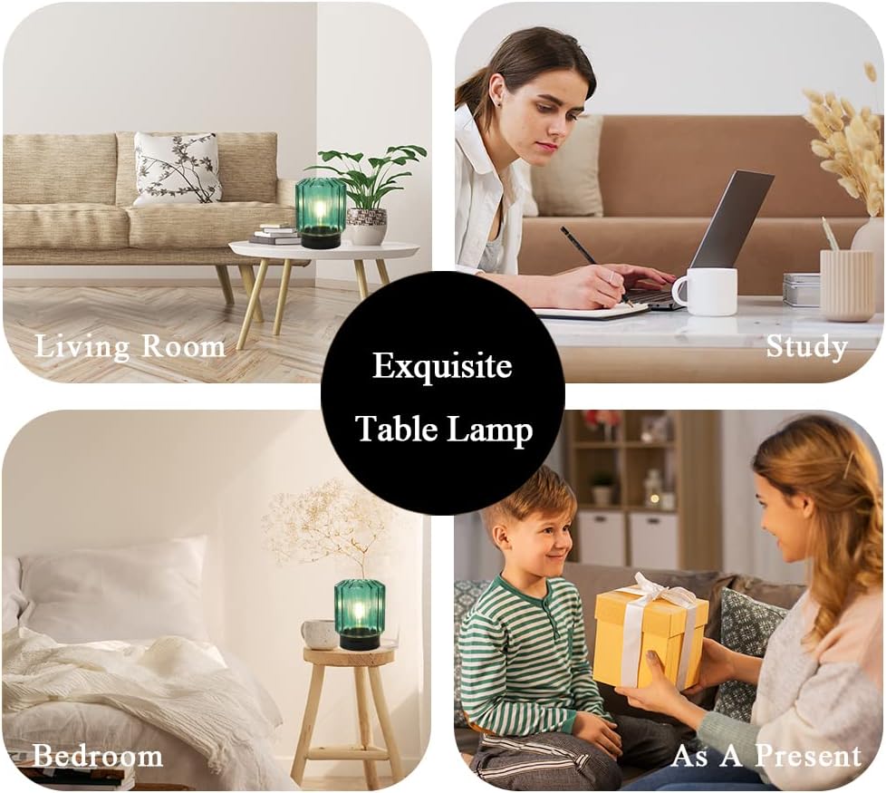 JHY DESIGN Battery Operated Table Lamp 8" H Cordless Lamp Battery Lamps LED Lantern Battery Powered with 6H Timer for Home Decor Events Parties Indoors Outdoors (1.45M USB Power Connection Included) - Image 6