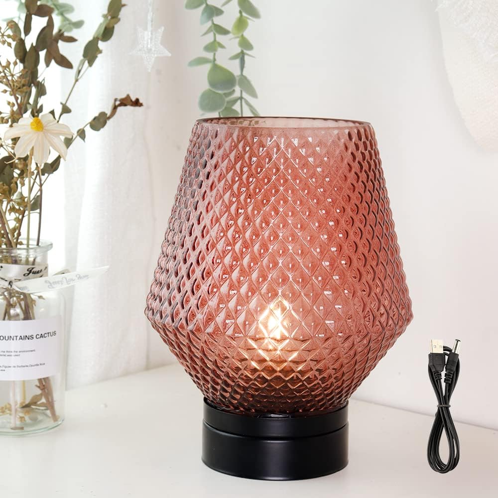 JHY DESIGN Battery Operated Table Lamp 8" H Cordless Lamp Battery Lamps LED Lantern Battery Powered with 6H Timer for Home Decor Events Parties Indoors Outdoors (1.45M USB Power Connection Included) - Image 9