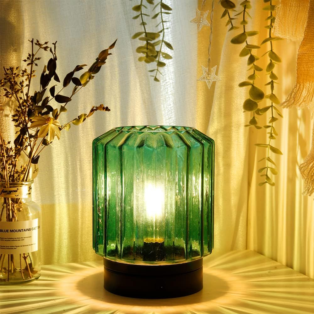 JHY DESIGN Battery Operated Table Lamp 8" H Cordless Lamp Battery Lamps LED Lantern Battery Powered with 6H Timer for Home Decor Events Parties Indoors Outdoors (1.45M USB Power Connection Included) - Image 4