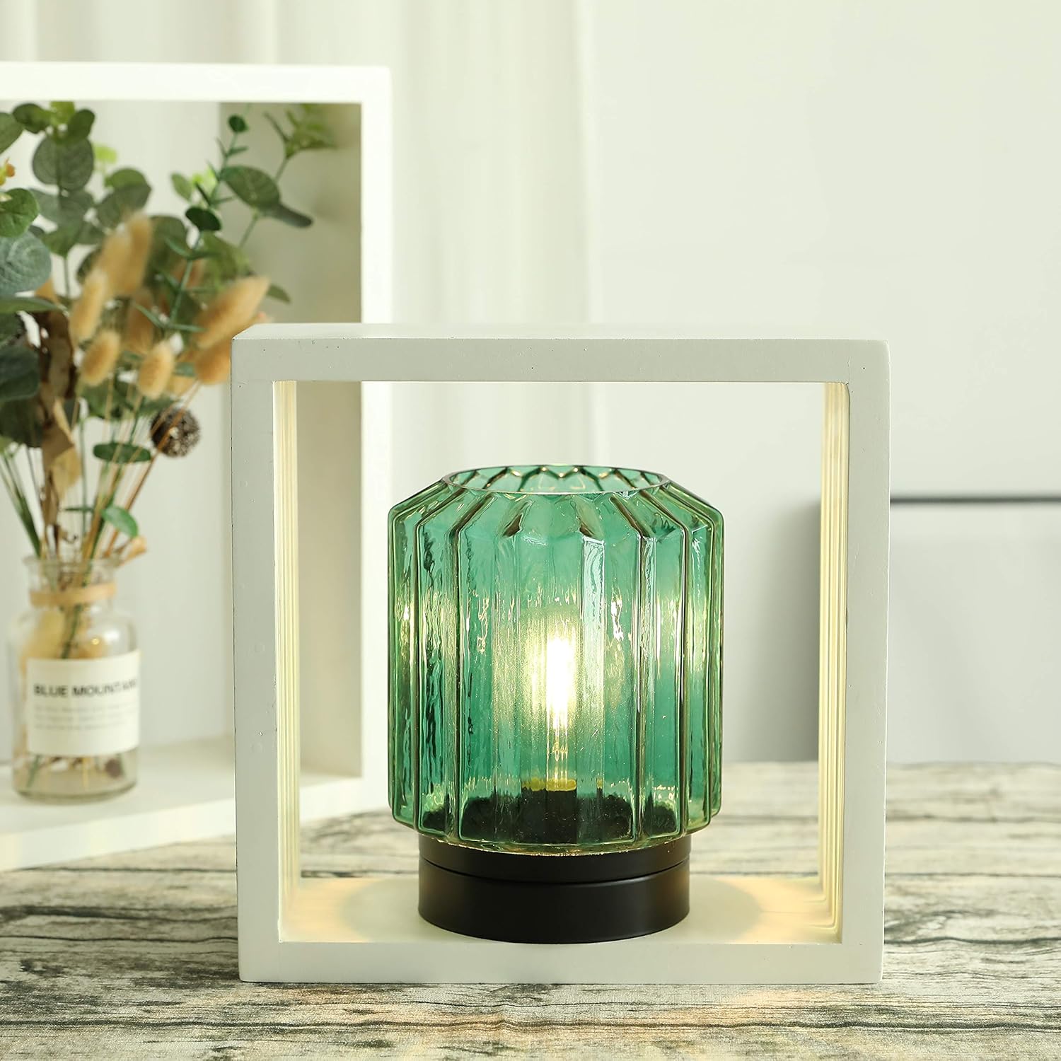 JHY DESIGN Battery Operated Table Lamp 8" H Cordless Lamp Battery Lamps LED Lantern Battery Powered with 6H Timer for Home Decor Events Parties Indoors Outdoors (1.45M USB Power Connection Included) - Image 5