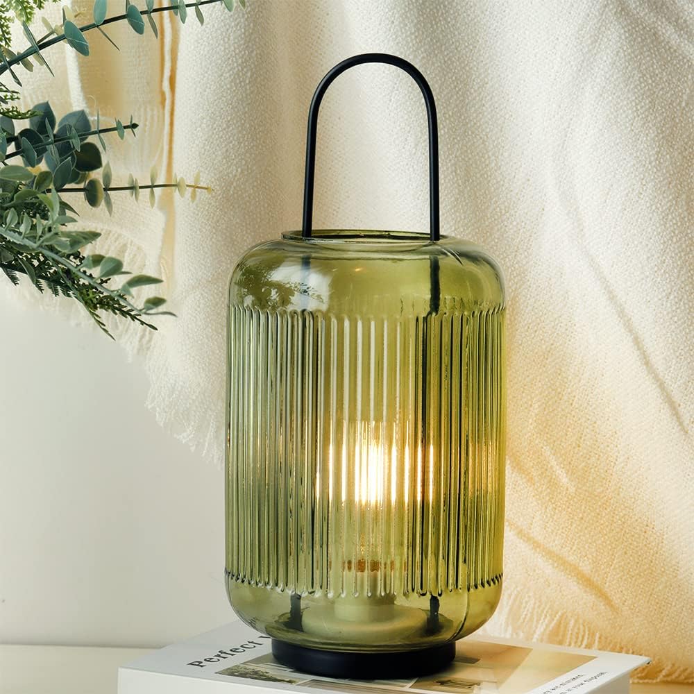 JHY DESIGN Battery Operated Table Lamp 8" H Cordless Lamp Battery Lamps LED Lantern Battery Powered with 6H Timer for Home Decor Events Parties Indoors Outdoors (1.45M USB Power Connection Included) - Image 8