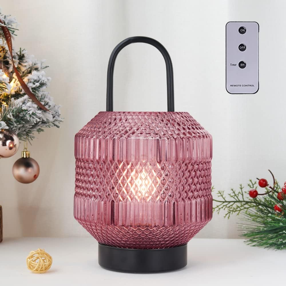 JHY DESIGN Battery Operated Table Lamp 8" H Cordless Lamp Battery Lamps LED Lantern Battery Powered with 6H Timer for Home Decor Events Parties Indoors Outdoors (1.45M USB Power Connection Included) - Image 7