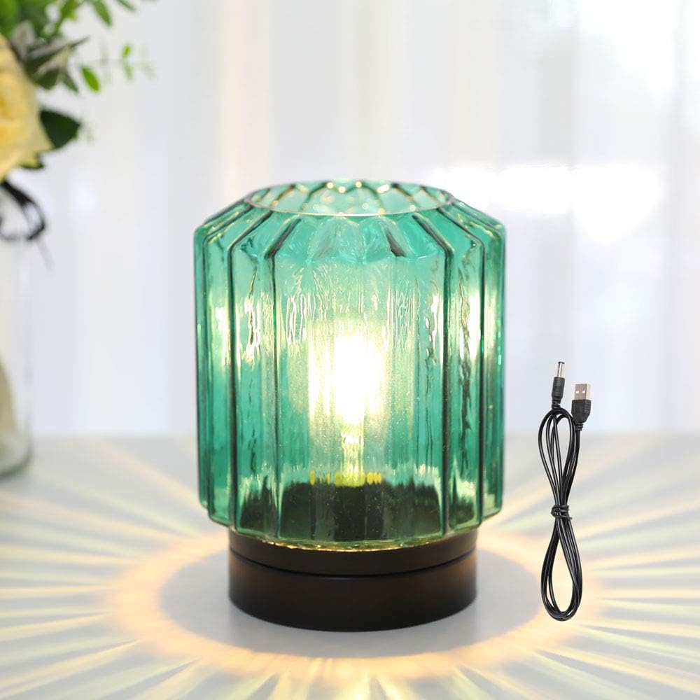 JHY DESIGN Battery Operated Table Lamp 8" H Cordless Lamp Battery Lamps LED Lantern Battery Powered with 6H Timer for Home Decor Events Parties Indoors Outdoors (1.45M USB Power Connection Included) - Image 3