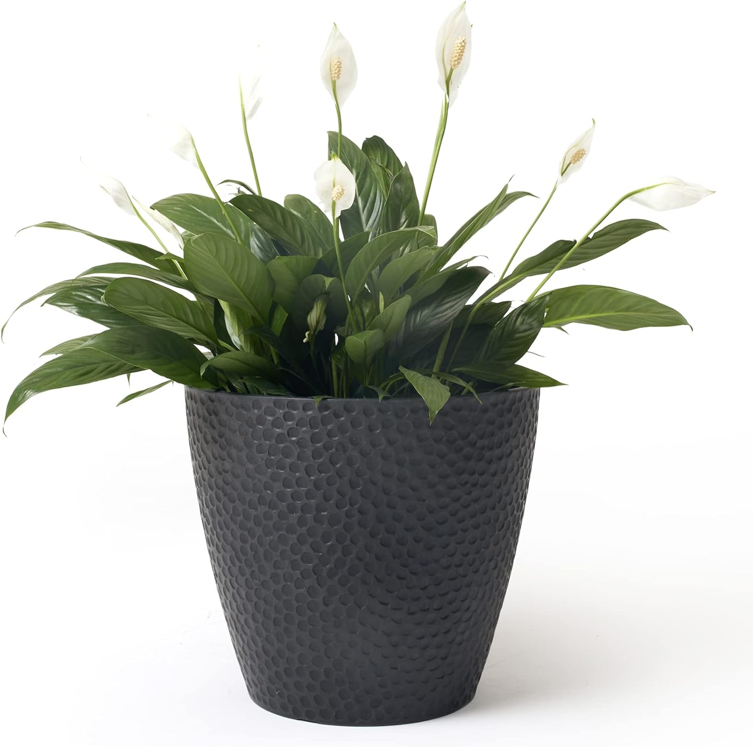 LA Jolie Muse 9.4 inch Plant Pot for Indoor and Outdoor Plants, Modern Chic Planter,Honeycomb Pattern,Storm Gray - Image 7