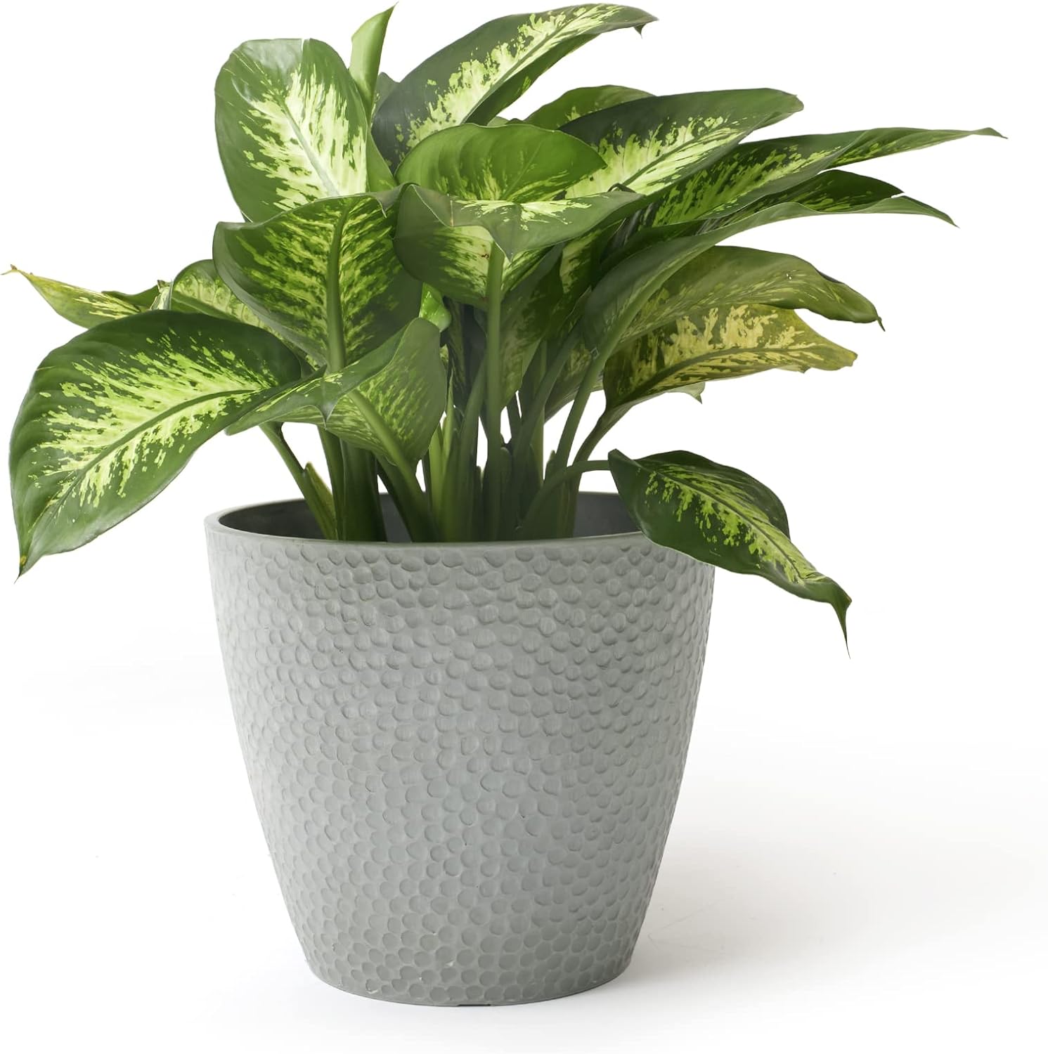 LA Jolie Muse 9.4 inch Plant Pot for Indoor and Outdoor Plants, Modern Chic Planter,Honeycomb Pattern,Storm Gray - Image 12