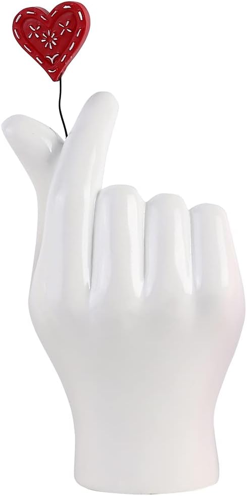 Love Gesture Both Hand Statue Black Aesthetic Decorations, Modern Resin Sculpture Home Accents for Living Room Bedroom Coffee Table, Desktop, Bookshelf - Image 26