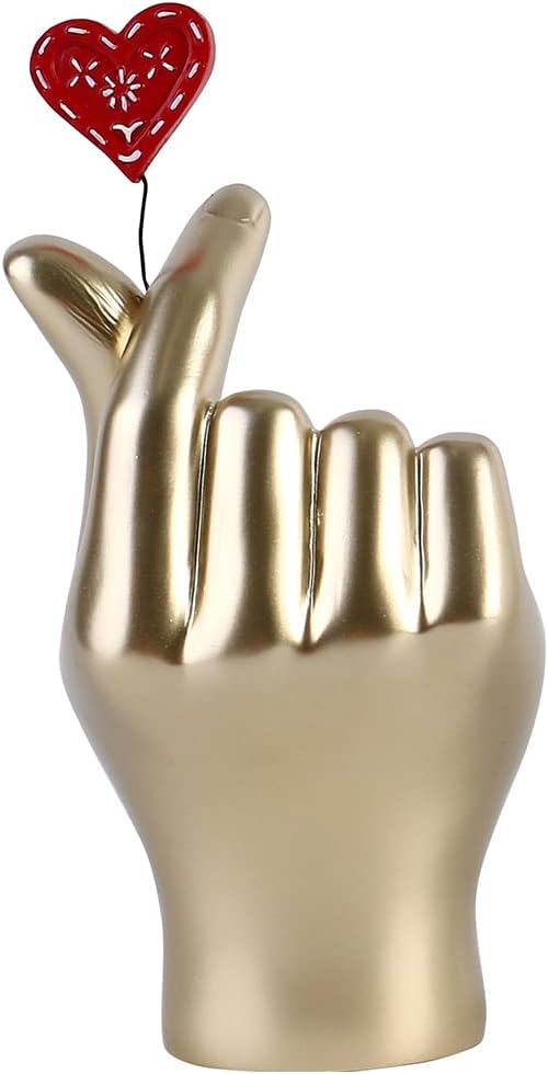 Love Gesture Both Hand Statue Black Aesthetic Decorations, Modern Resin Sculpture Home Accents for Living Room Bedroom Coffee Table, Desktop, Bookshelf - Image 18