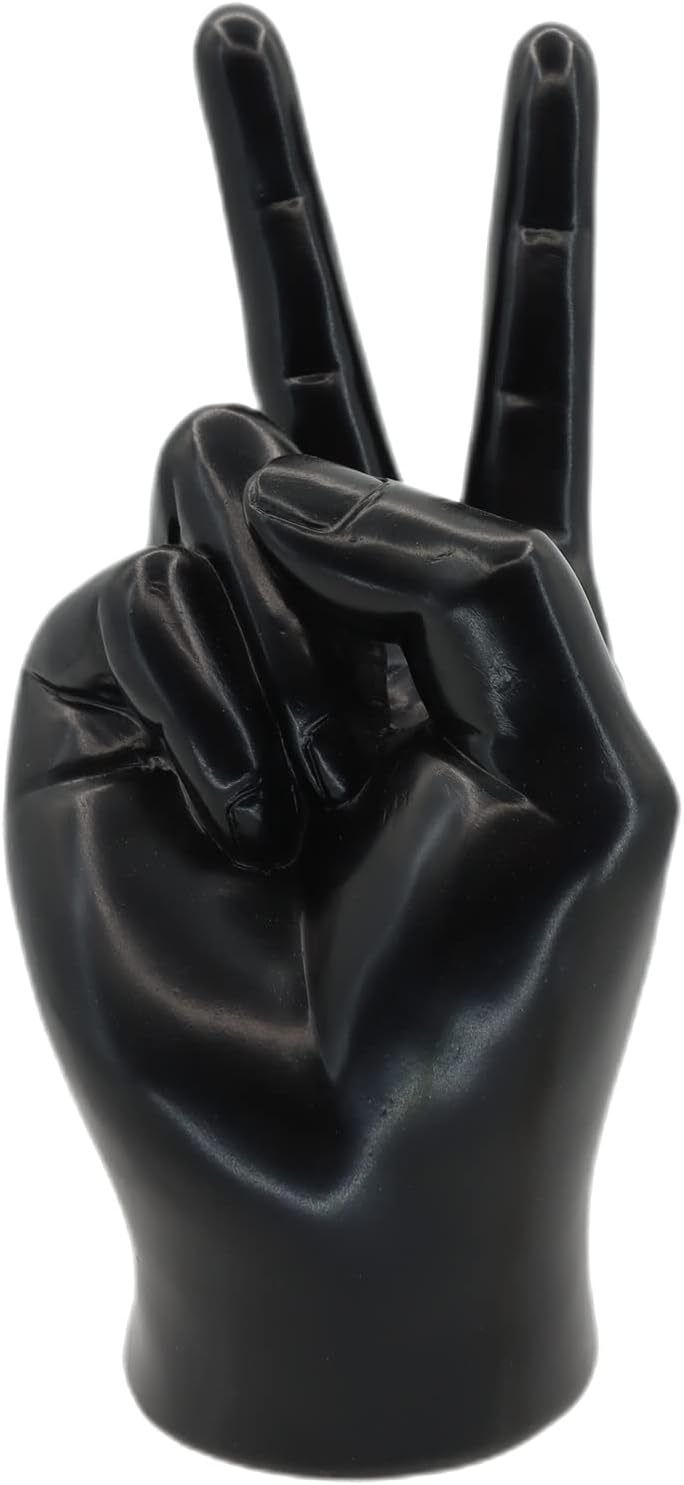 Love Gesture Both Hand Statue Black Aesthetic Decorations, Modern Resin Sculpture Home Accents for Living Room Bedroom Coffee Table, Desktop, Bookshelf - Image 21