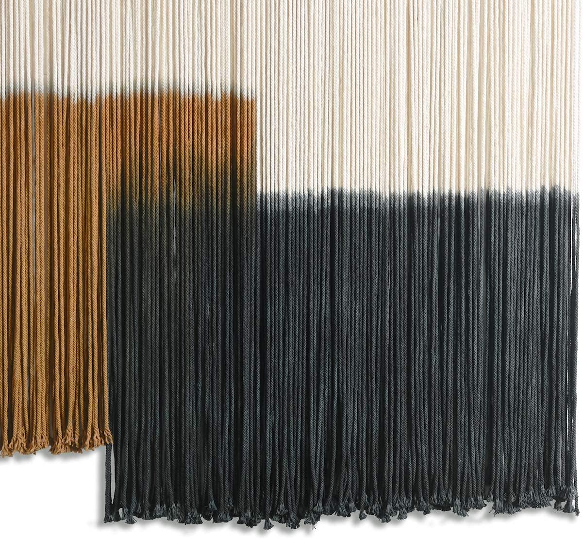 Macrame Wall Hanging Large Dip Dye Tapestry Fiber Wall Art Boho Bedroom Décor 59''W*35''L - Image 3