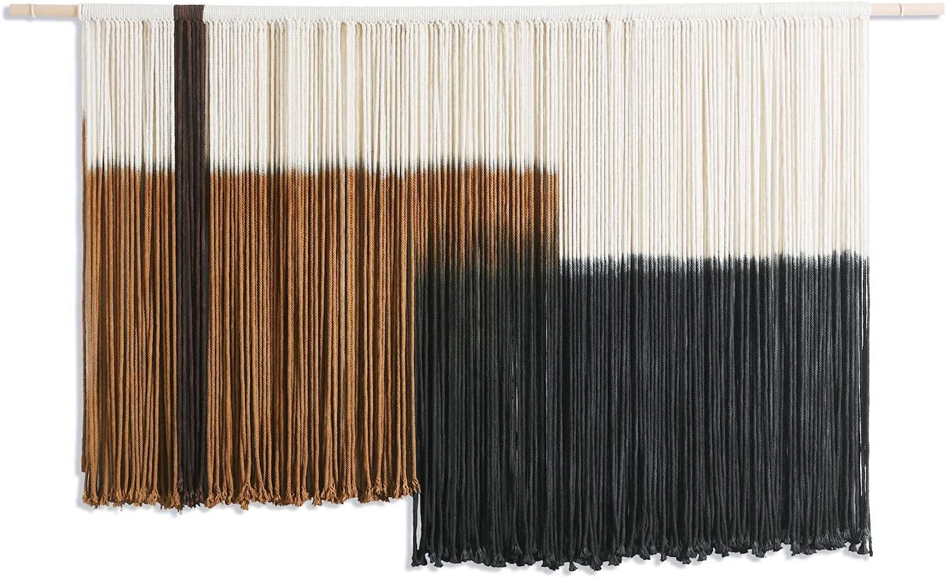 Macrame Wall Hanging Large Dip Dye Tapestry Fiber Wall Art Boho Bedroom Décor 59''W*35''L - Image 5