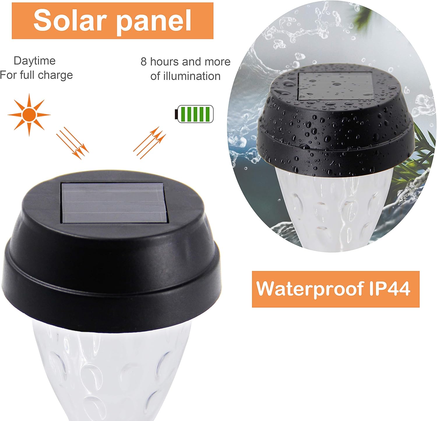 MAGGIFT 12 Pack Solar Powered Pathway Lights Outdoor Garden Lights, Waterproof Solar Landscape Lights for Lawn, Patio, Yard, Walkway, Deck, Driveway, Warm White - Image 7