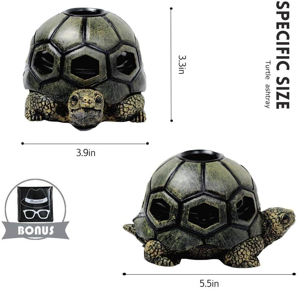 Monsiter QE Turtle Ashtrays for Cigarettes Cute Ash Tray for Home and Outdoor - Image 3