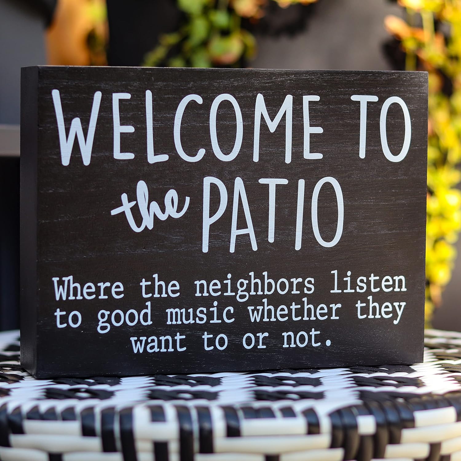 Outdoor Patio Decor - Table Decorations and Accessories for Shelf - Boho Wall Art for Deck Backyard Bar and Grill - Decorative Welcome Hanging Wood Signs - Image 4