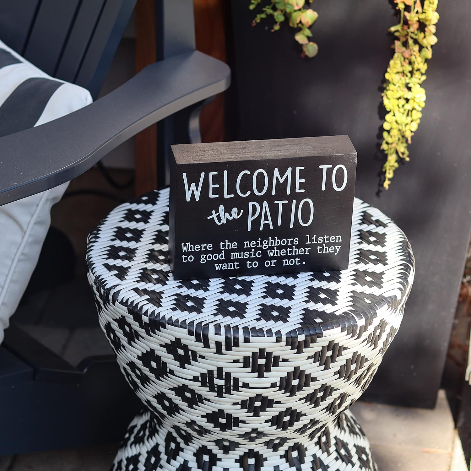 Outdoor Patio Decor - Table Decorations and Accessories for Shelf - Boho Wall Art for Deck Backyard Bar and Grill - Decorative Welcome Hanging Wood Signs - Image 3