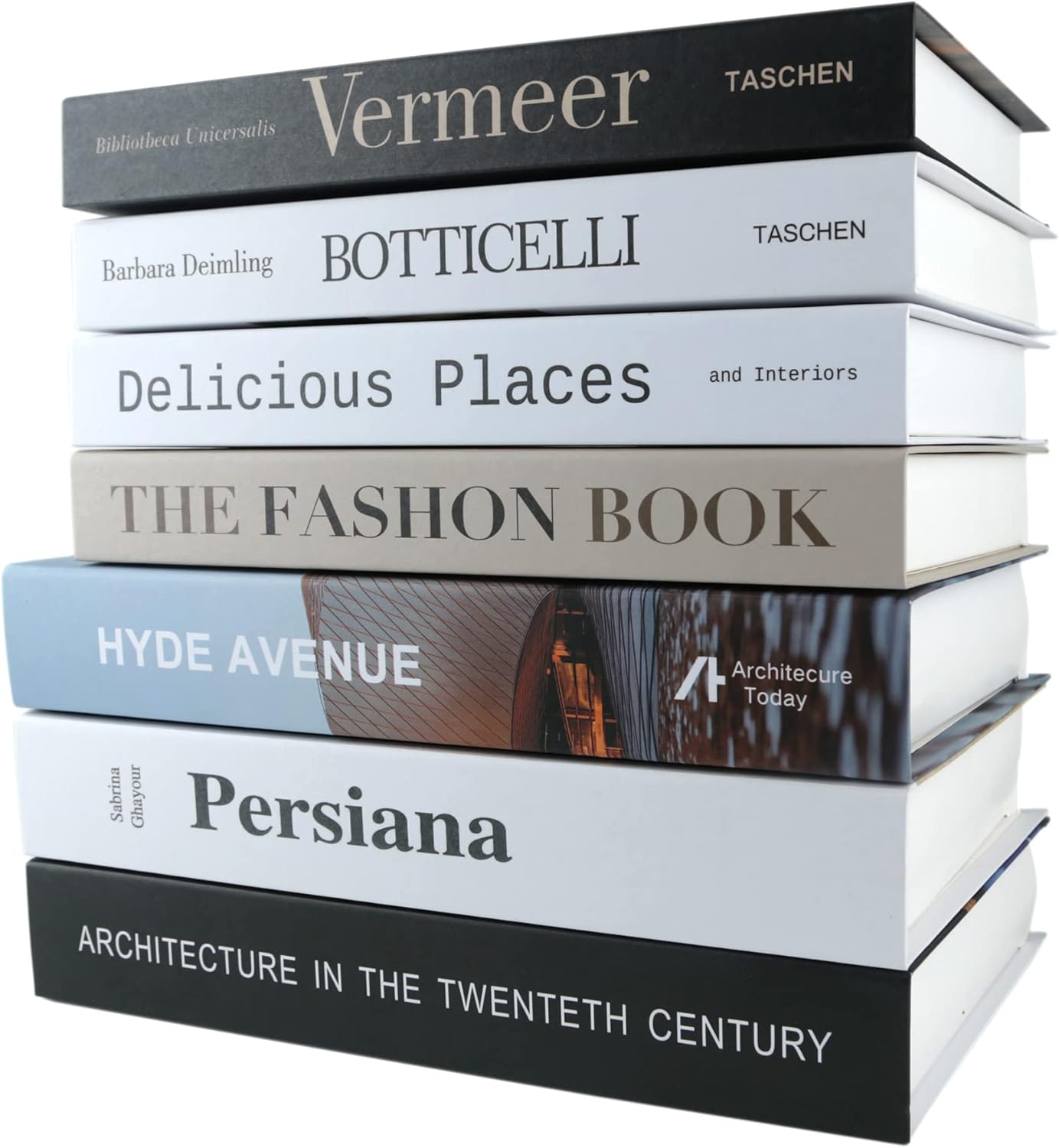 PTShadow 7 Pcs Decorative Books for Home décor,Black and whiteshelf Decor Accents Library décor for Home Sweet Stacked Books