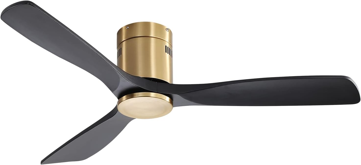 Sofucor 52 Inch Low Profile Ceiling Fan With Lights 3 Wood Fan Blade Noiseless Reversible DC Motor Remote Control Flush Mount Ceiling Fan With Light for Farmhouse Modern Style Contemporary Decor - Image 15