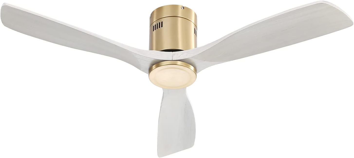 Sofucor 52 Inch Low Profile Ceiling Fan With Lights 3 Wood Fan Blade Noiseless Reversible DC Motor Remote Control Flush Mount Ceiling Fan With Light for Farmhouse Modern Style Contemporary Decor - Image 16