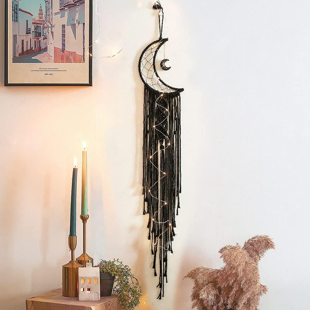 Styleonme Star Moon Macrame Wall Pediments, Handmade Dream Catcher, Boho Decor, Teen Girls Room Decor, Textile Wall Decor, Gifts for Mom, Gifts for Women, Gifts for Girls - Image 10