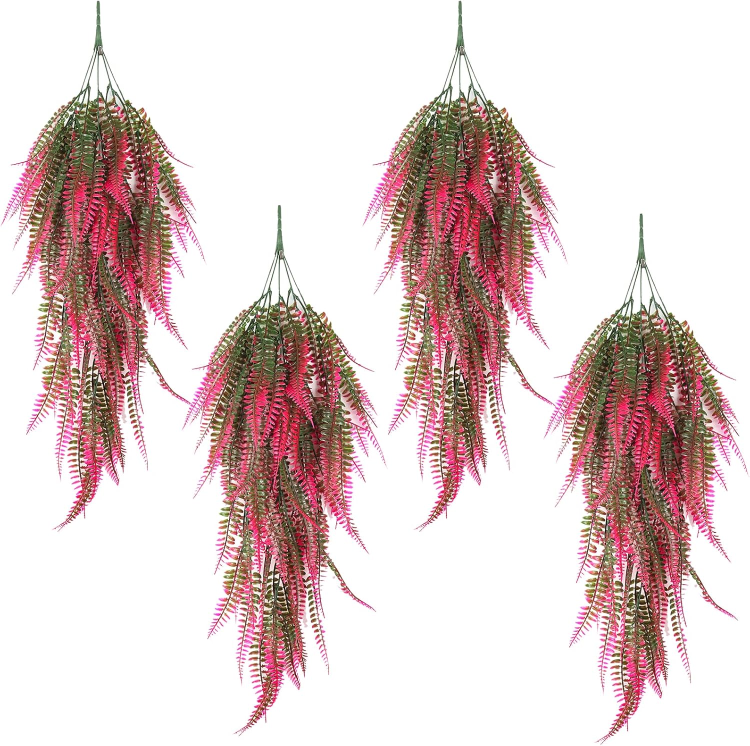 Vine Plant Fake 4 Pcs Ferns Plants Large Faux Artificial Hanging Plants Wall Plants Fake Ivy Room Decor Home Garden Wedding Party Indoor Outdoor Decorations(Purple 4P) - Image 15