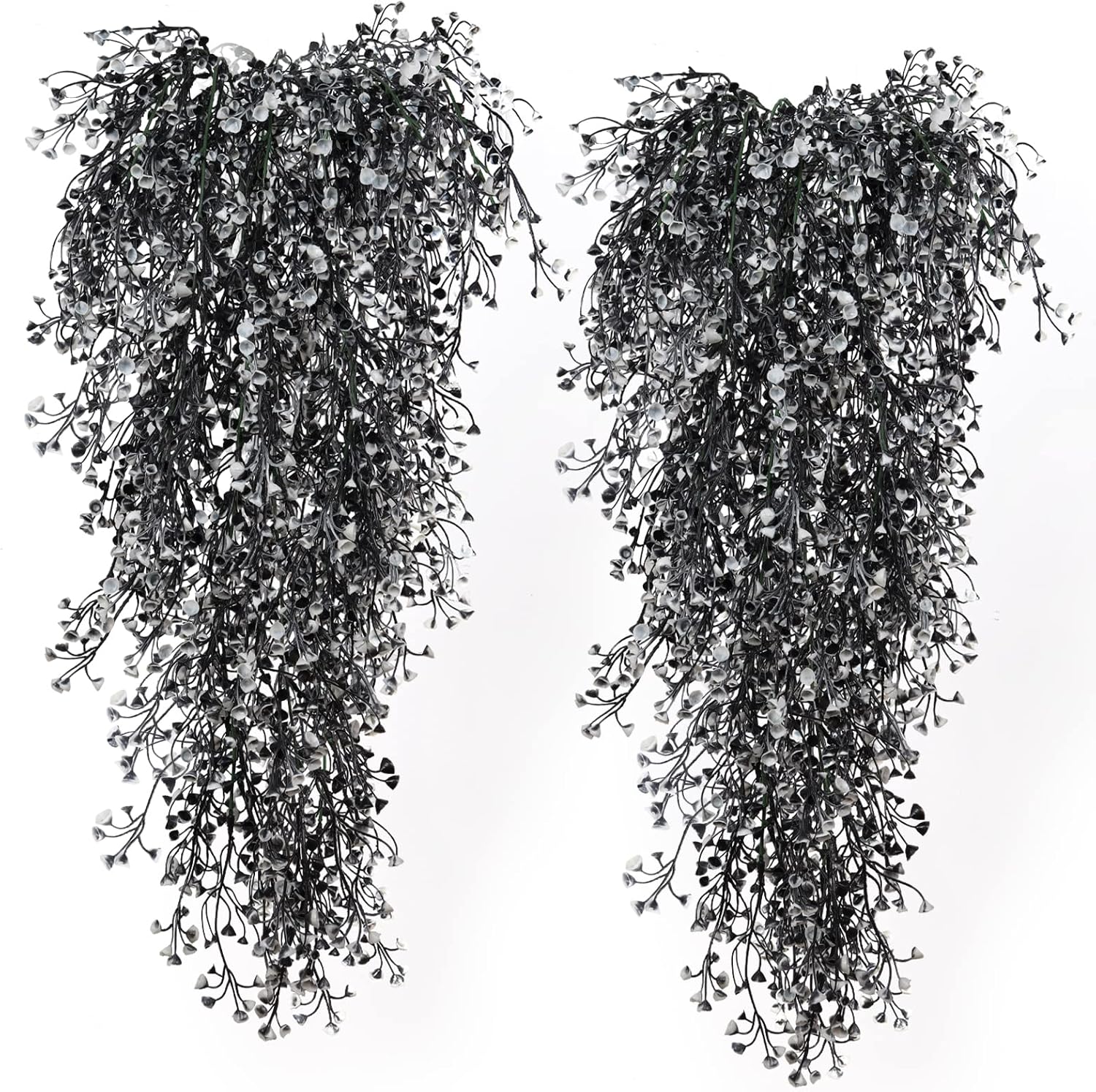 Vine Plant Fake 4 Pcs Ferns Plants Large Faux Artificial Hanging Plants Wall Plants Fake Ivy Room Decor Home Garden Wedding Party Indoor Outdoor Decorations(Purple 4P) - Image 10