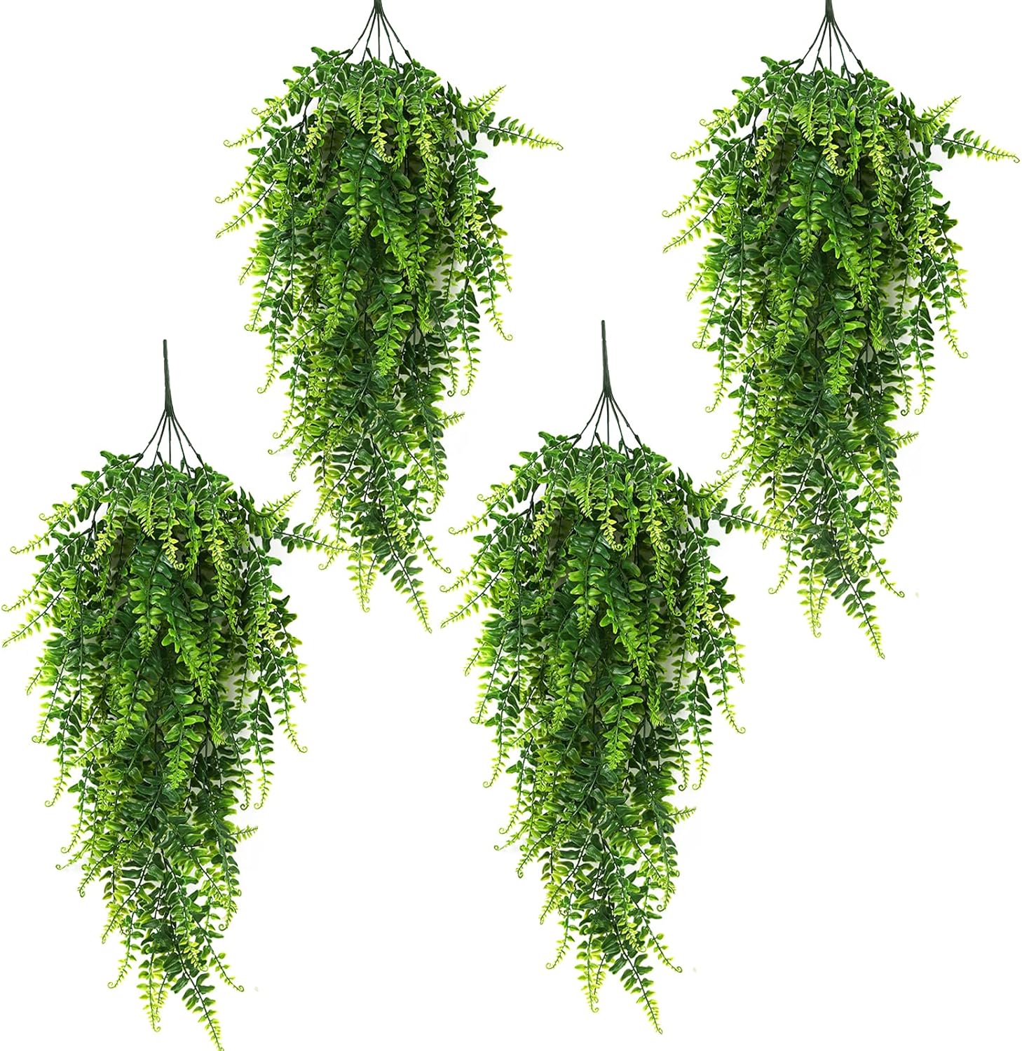 Vine Plant Fake 4 Pcs Ferns Plants Large Faux Artificial Hanging Plants Wall Plants Fake Ivy Room Decor Home Garden Wedding Party Indoor Outdoor Decorations(Purple 4P) - Image 18