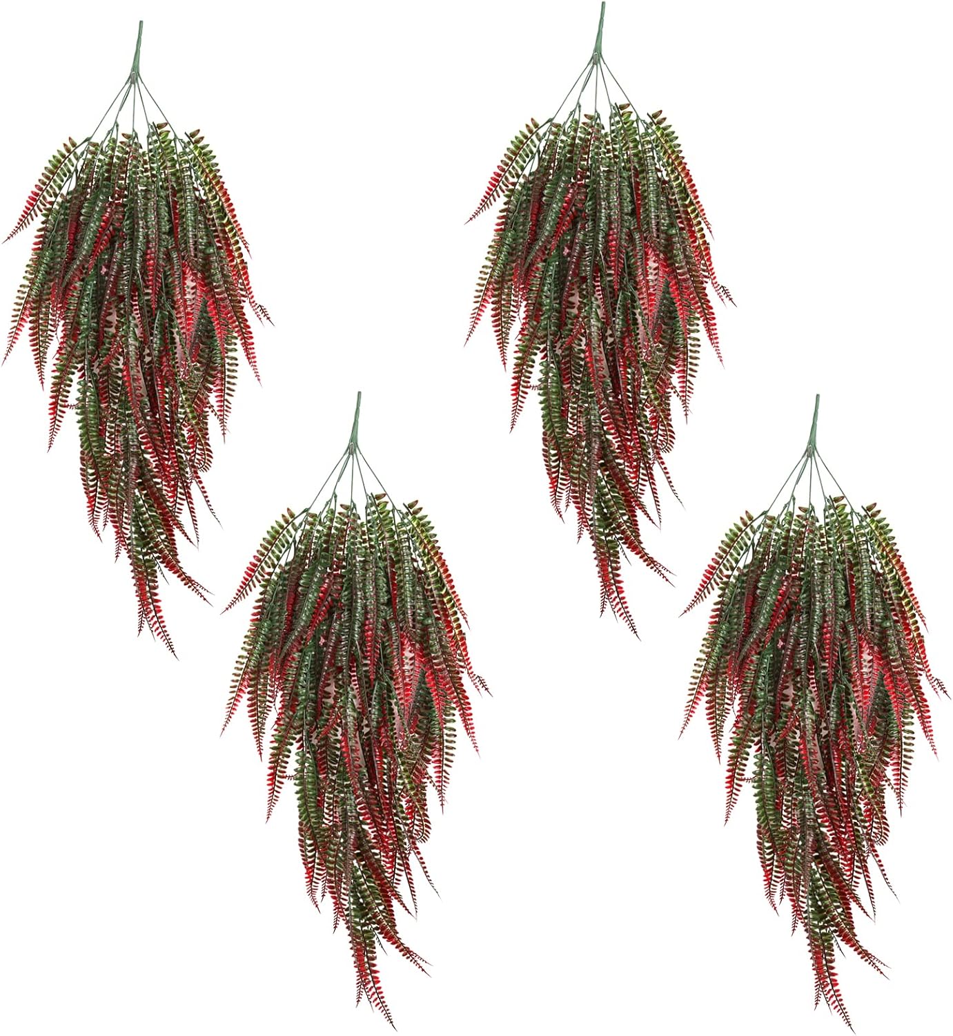 Vine Plant Fake 4 Pcs Ferns Plants Large Faux Artificial Hanging Plants Wall Plants Fake Ivy Room Decor Home Garden Wedding Party Indoor Outdoor Decorations(Purple 4P) - Image 8