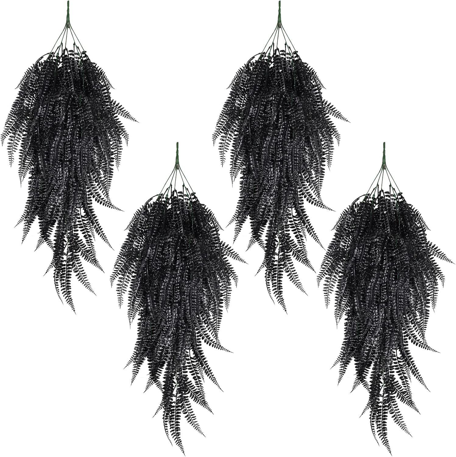 Vine Plant Fake 4 Pcs Ferns Plants Large Faux Artificial Hanging Plants Wall Plants Fake Ivy Room Decor Home Garden Wedding Party Indoor Outdoor Decorations(Purple 4P) - Image 7