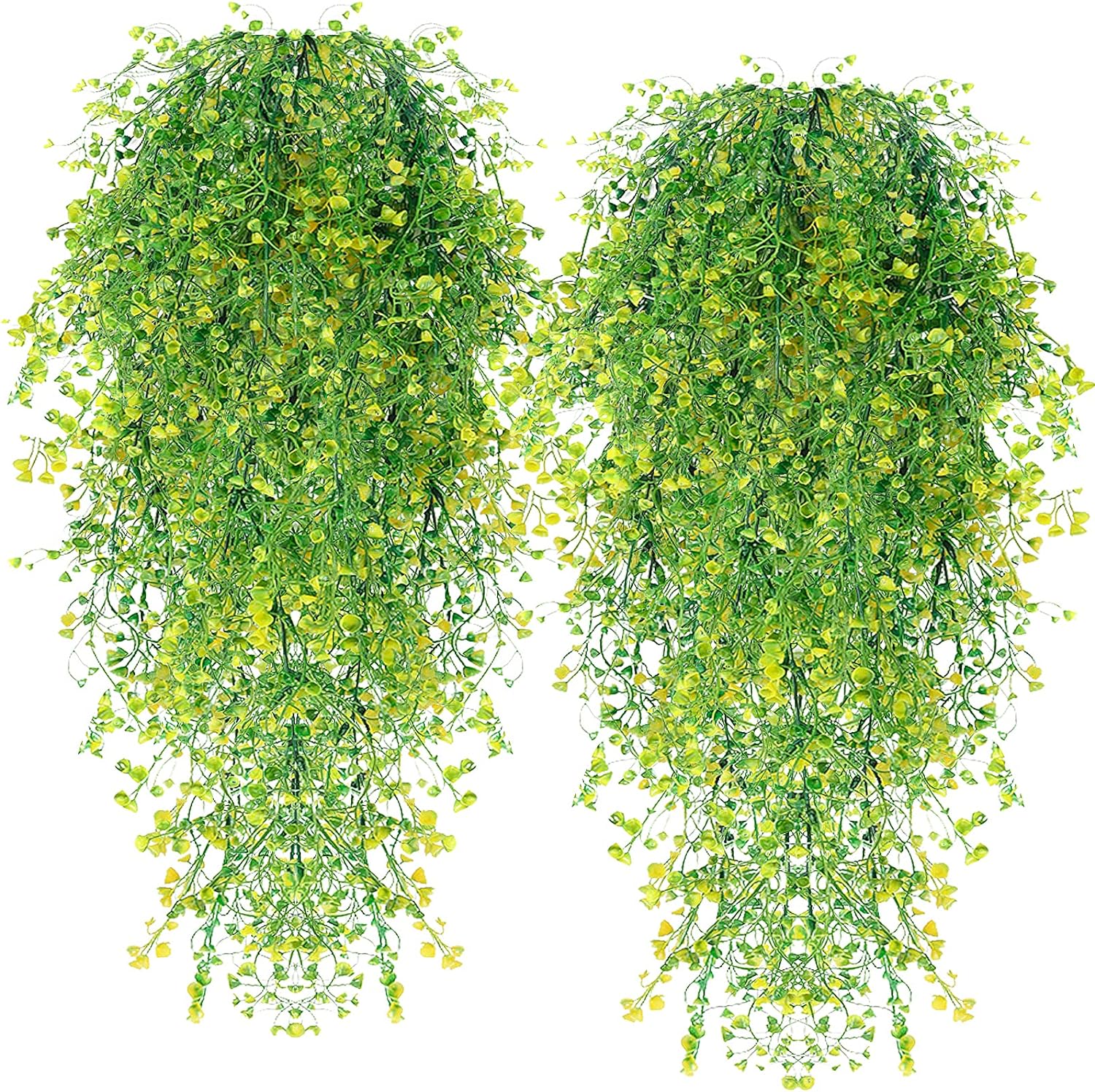 Vine Plant Fake 4 Pcs Ferns Plants Large Faux Artificial Hanging Plants Wall Plants Fake Ivy Room Decor Home Garden Wedding Party Indoor Outdoor Decorations(Purple 4P) - Image 9