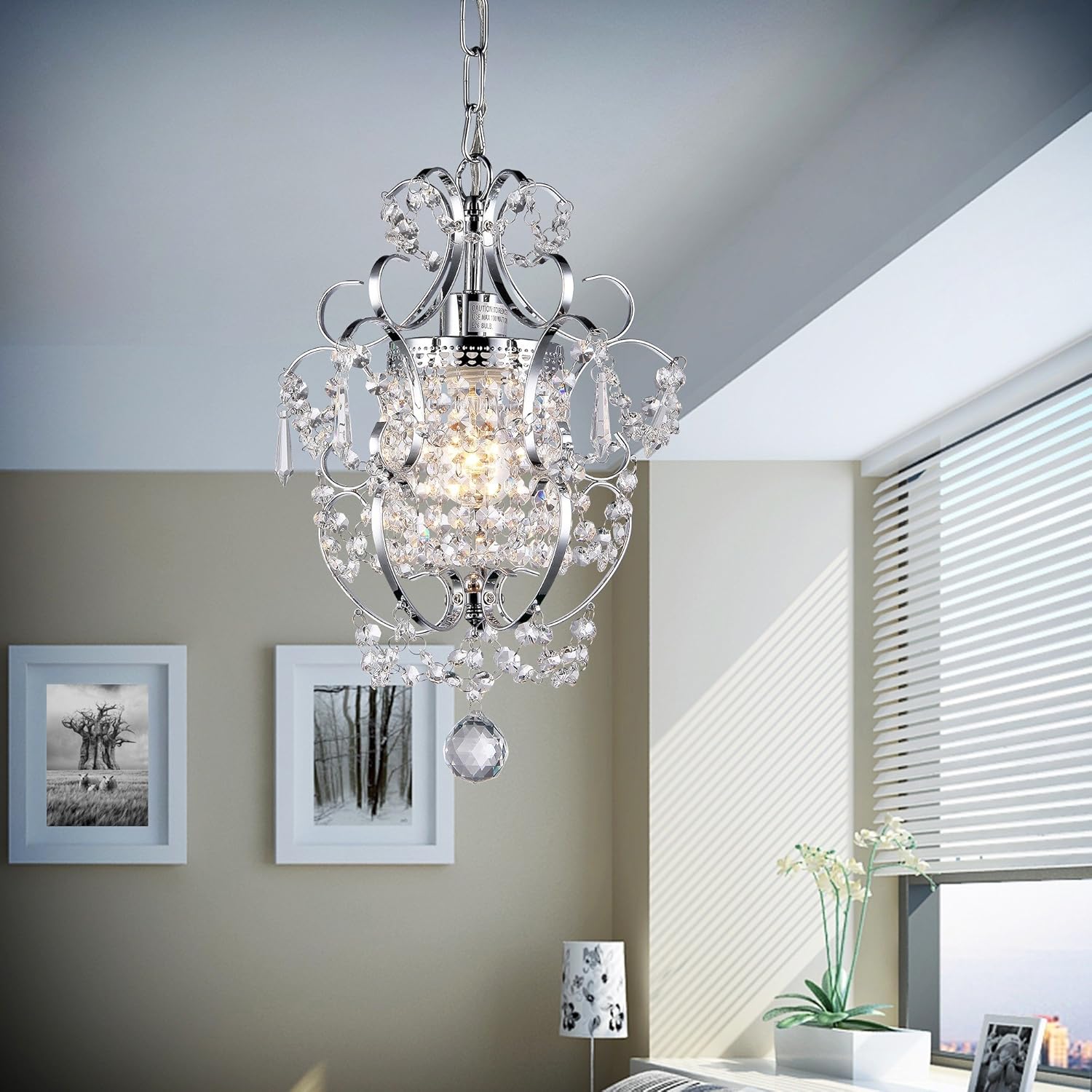 Whse of Tiffany RL4025 Jess Crystal Chandelier, 1 11" x 15", Chrome - Image 2